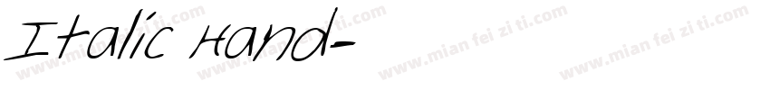 Italic Hand字体转换